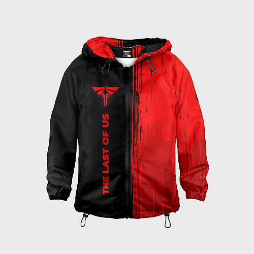 Детская ветровка The Last Of Us - red gradient по-вертикали / 3D-Черный – фото 1