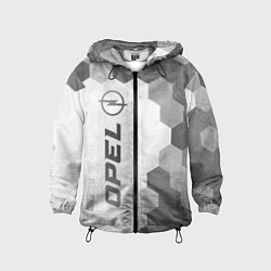 Ветровка с капюшоном детская Opel - white gradient по-вертикали, цвет: 3D-черный