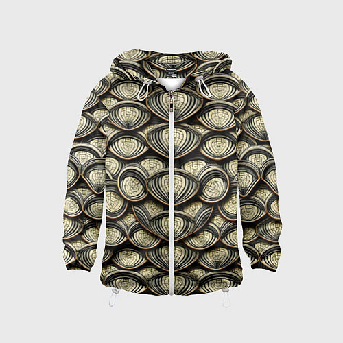 Детская ветровка Объемный египетский паттерн / 3D-Белый – фото 1