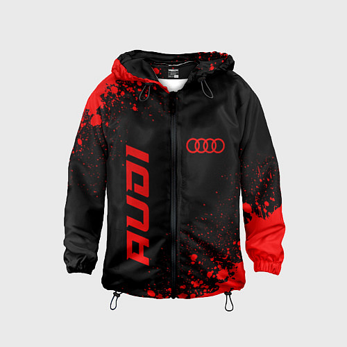 Детская ветровка Audi - red gradient вертикально / 3D-Черный – фото 1
