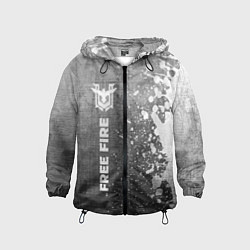 Ветровка с капюшоном детская Free Fire - grey gradient по-вертикали, цвет: 3D-черный