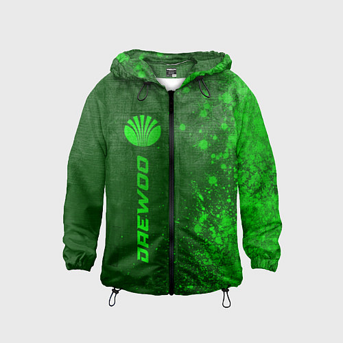 Детская ветровка Daewoo - green gradient по-вертикали / 3D-Черный – фото 1