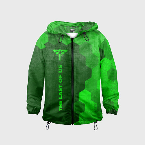 Детская ветровка The Last Of Us - green gradient по-вертикали / 3D-Черный – фото 1