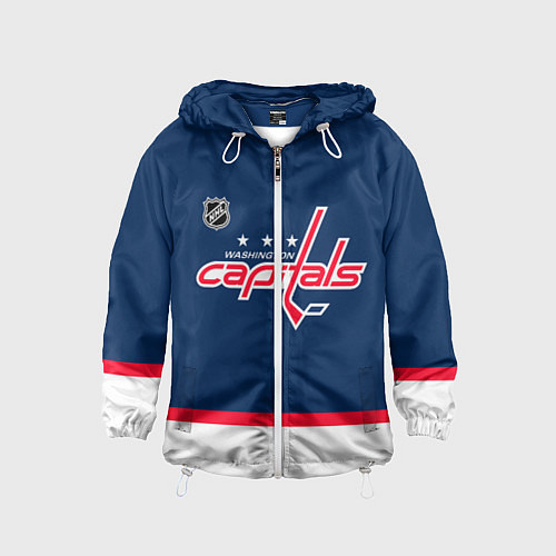 Детская ветровка Washington Capitals hockey team / 3D-Белый – фото 1