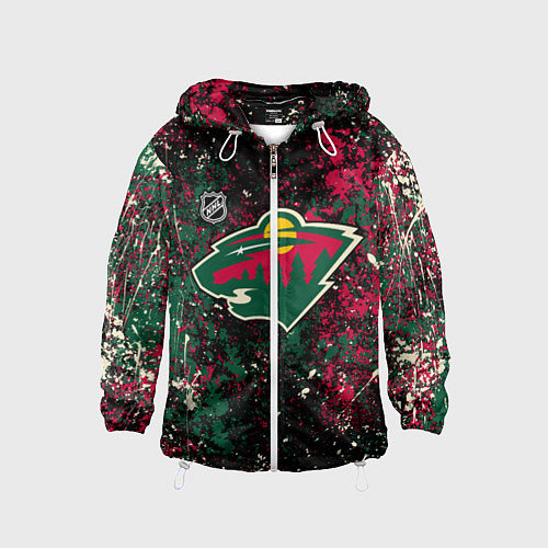 Детская ветровка Minnesota Wild NHL black / 3D-Белый – фото 1
