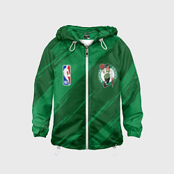 Ветровка с капюшоном детская Boston Celtics NBA basketball, цвет: 3D-белый