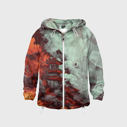 Детская ветровка Башня в облаках / 3D-Белый – фото 1