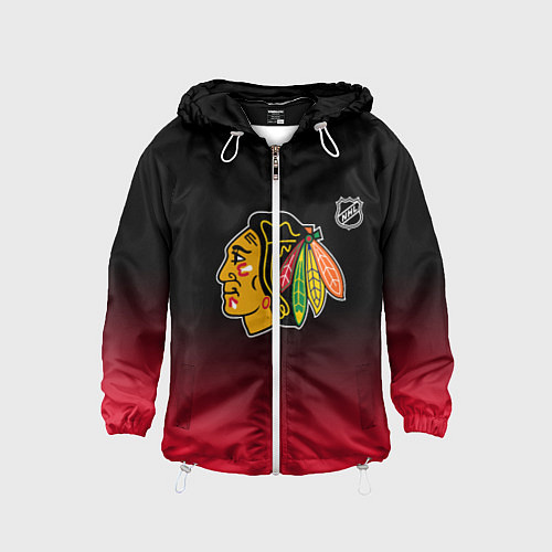 Детская ветровка Чикаго Блэкхокс - градиент / 3D-Белый – фото 1