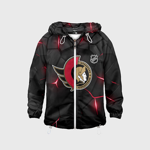 Детская ветровка Оттава Сенаторз - НХЛ хоккей / 3D-Белый – фото 1