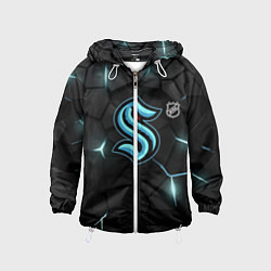 Ветровка с капюшоном детская Сиэтл Кракен - НХЛ хоккей, цвет: 3D-белый