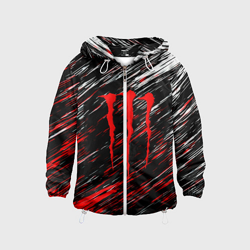 Детская ветровка Monster energy полосы красок / 3D-Белый – фото 1