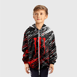 Ветровка с капюшоном детская Monster energy полосы красок, цвет: 3D-белый — фото 2