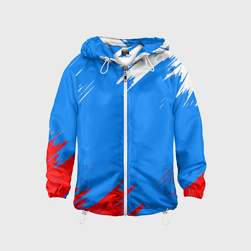 Детская ветровка Патриот Россия - флаг / 3D-Белый – фото 1