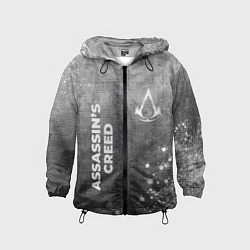 Ветровка с капюшоном детская Assassins Creed - grey gradient вертикально, цвет: 3D-черный