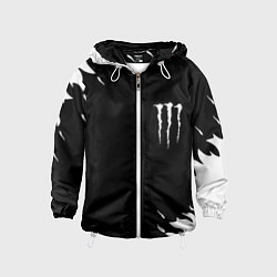 Детская ветровка Monster energy fire white