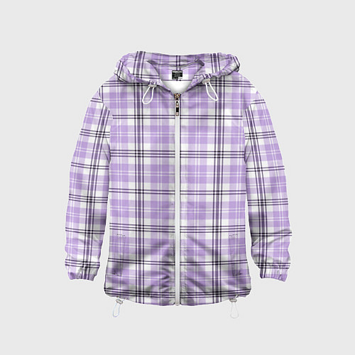 Детская ветровка Checkered light purple / 3D-Белый – фото 1