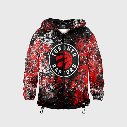 Детская ветровка Торонто Рэпторс - цветовой хаос / 3D-Черный – фото 1