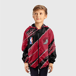 Ветровка с капюшоном детская Трэйл Блэйзерс - цвета команды, цвет: 3D-черный — фото 2