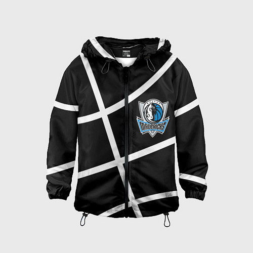 Детская ветровка Даллас Маверикс - текстура черного мяча / 3D-Черный – фото 1
