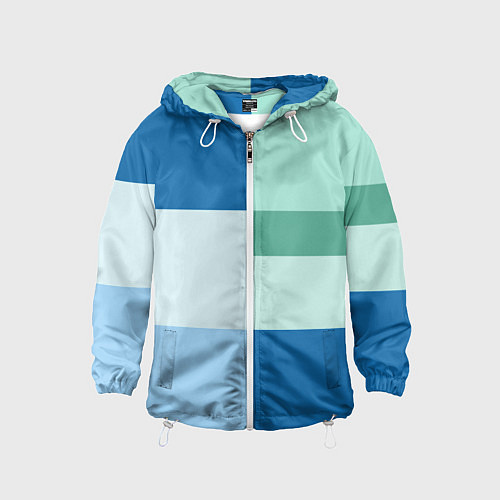 Детская ветровка Мятное небо колор-блок / 3D-Белый – фото 1
