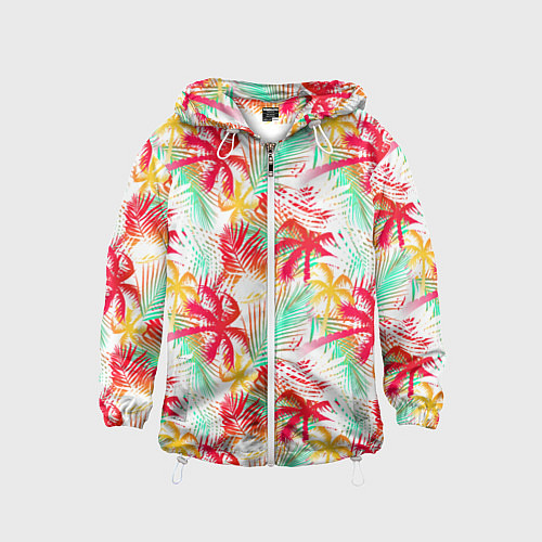 Детская ветровка Palm red yellow / 3D-Белый – фото 1
