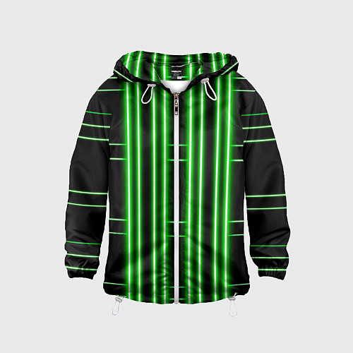 Детская ветровка Neon green / 3D-Белый – фото 1