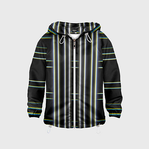 Детская ветровка Neon yellow blue white / 3D-Белый – фото 1