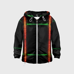 Детская ветровка Color green orange lines