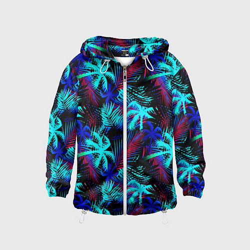 Детская ветровка Palm blue light blue / 3D-Белый – фото 1