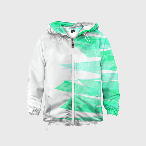 Детская ветровка Color white light blue strip / 3D-Белый – фото 1
