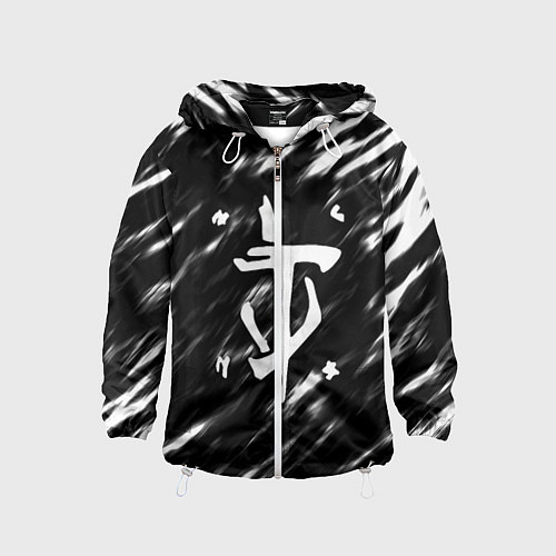 Детская ветровка Doom штрихи красок / 3D-Белый – фото 1