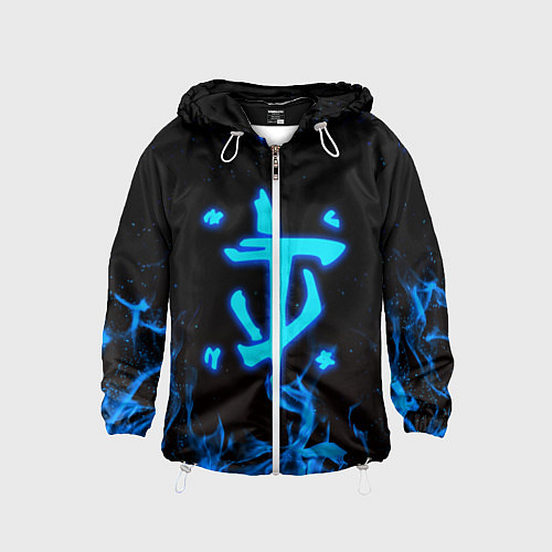 Детская ветровка Дум огонь лого / 3D-Белый – фото 1