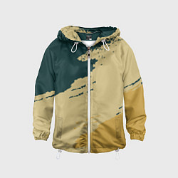 Детская ветровка Желто-зеленые абстрактные полосы