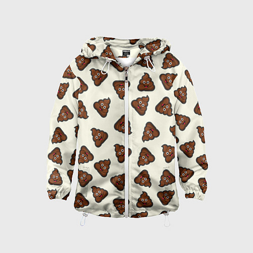 Детская ветровка Нашивки какашки / 3D-Белый – фото 1