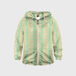 Детская ветровка Color beige cage blue stripes