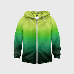 Детская ветровка Градиент укропное зеленое омбре