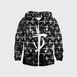 Ветровка с капюшоном детская Doom x farcry game, цвет: 3D-белый