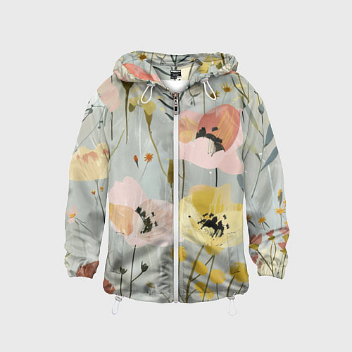 Детская ветровка Цветы и цветочки / 3D-Белый – фото 1