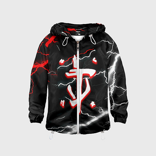 Детская ветровка Doom шторм текстура / 3D-Белый – фото 1