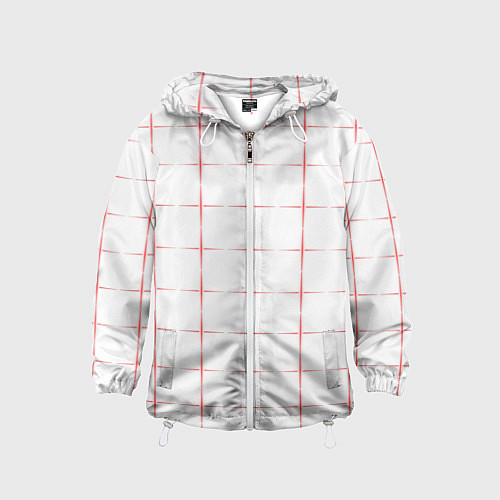 Детская ветровка Color white red crosses / 3D-Белый – фото 1