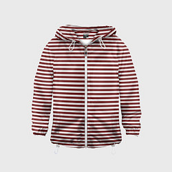 Ветровка с капюшоном детская Тельняшка спецназовца, цвет: 3D-белый