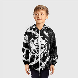 Ветровка с капюшоном детская Doom smile game, цвет: 3D-белый — фото 2