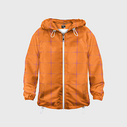 Ветровка с капюшоном детская Color orange stripe, цвет: 3D-белый