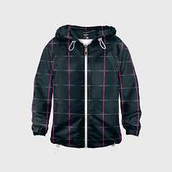 Ветровка с капюшоном детская Color black stripes, цвет: 3D-белый