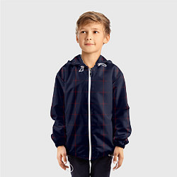 Ветровка с капюшоном детская Color dark blue red crosses, цвет: 3D-белый — фото 2