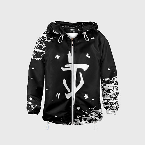 Детская ветровка Doom белый всплеск красок / 3D-Белый – фото 1