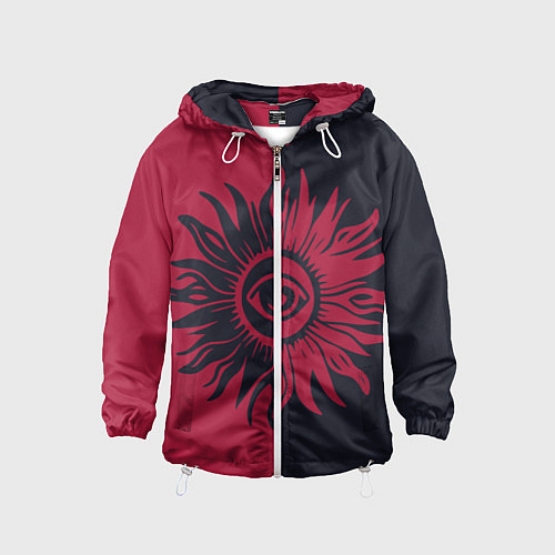 Детская ветровка Солнце красно-синее / 3D-Белый – фото 1