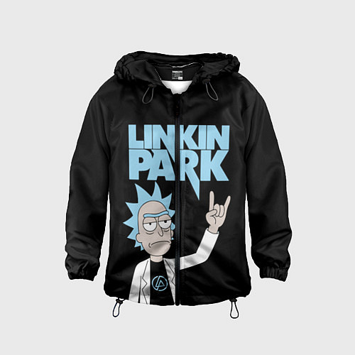 Детская ветровка Linkin Park и Рик Санчес из Рик и Морти / 3D-Черный – фото 1