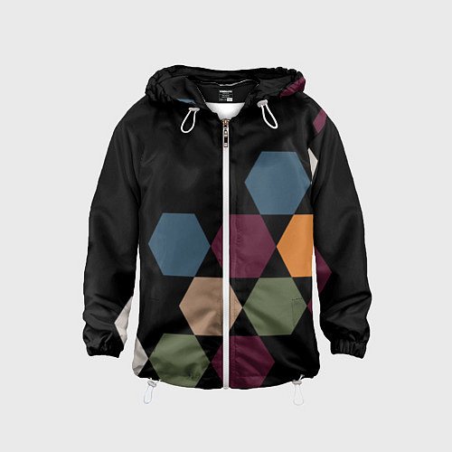 Детская ветровка Honeycombs autumn colors / 3D-Белый – фото 1