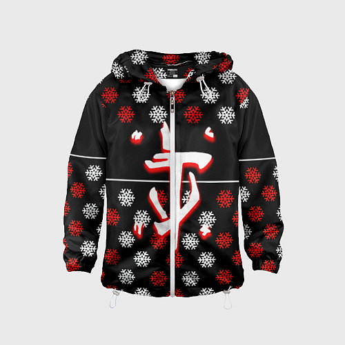 Детская ветровка Doom winter pattern steel / 3D-Белый – фото 1